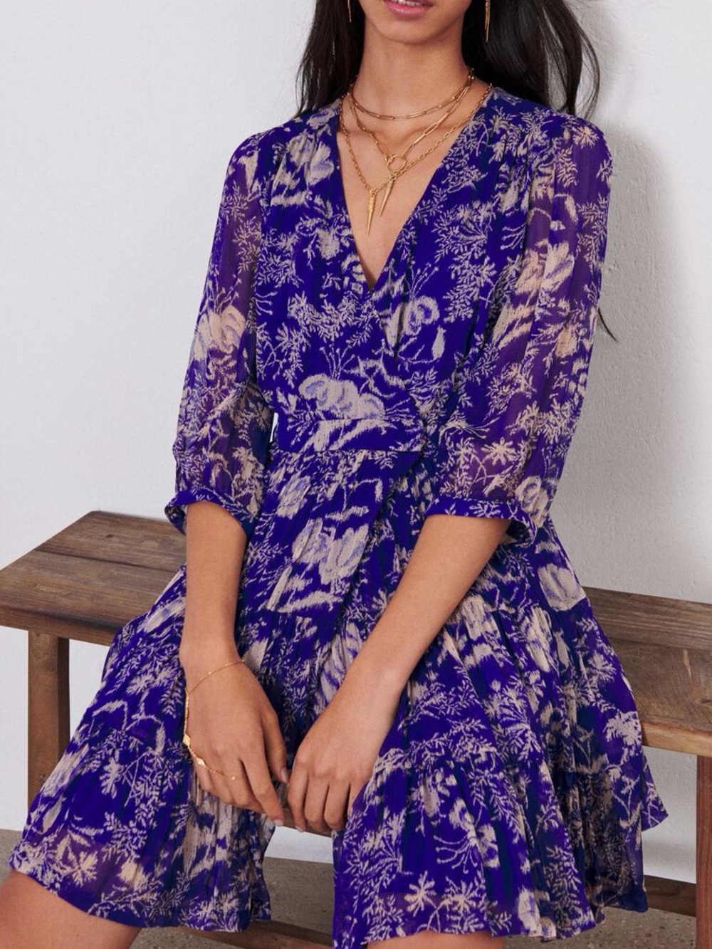 BA&SH Ulia Violet Dress Size Medium US 6